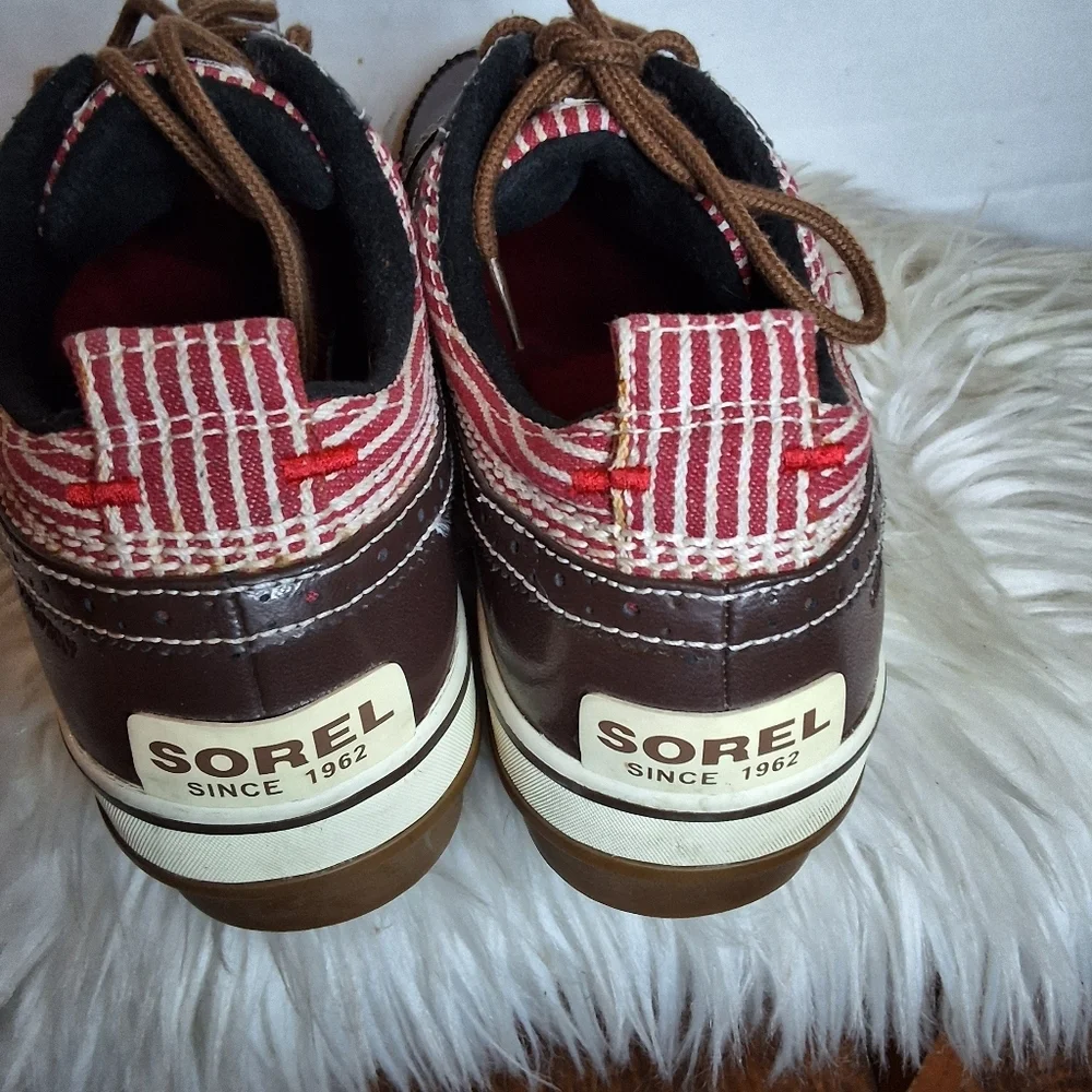 Sorel Madson Oxford Brown Leather Lace Up Casual Comfort Shoes 10